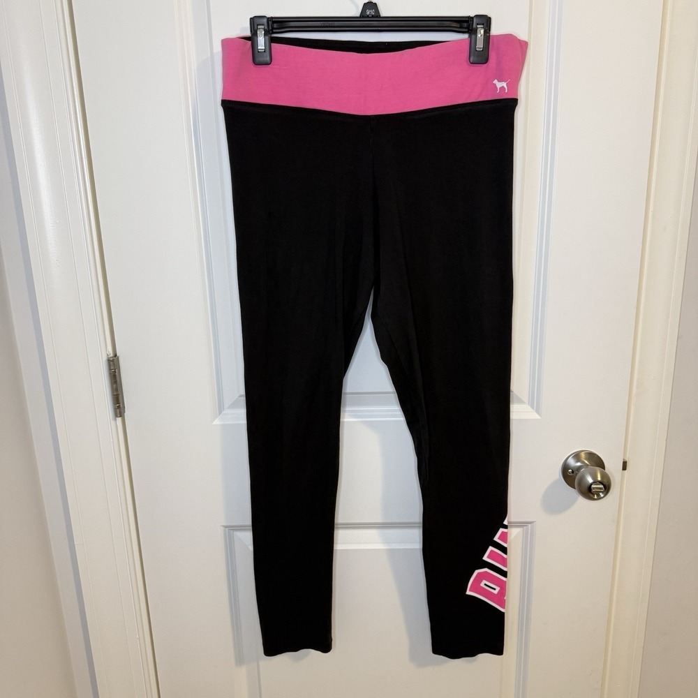 Victoria Secret Pink Yoga Pants Leggings Women's Size Large Skinny Midrise Y2K‎